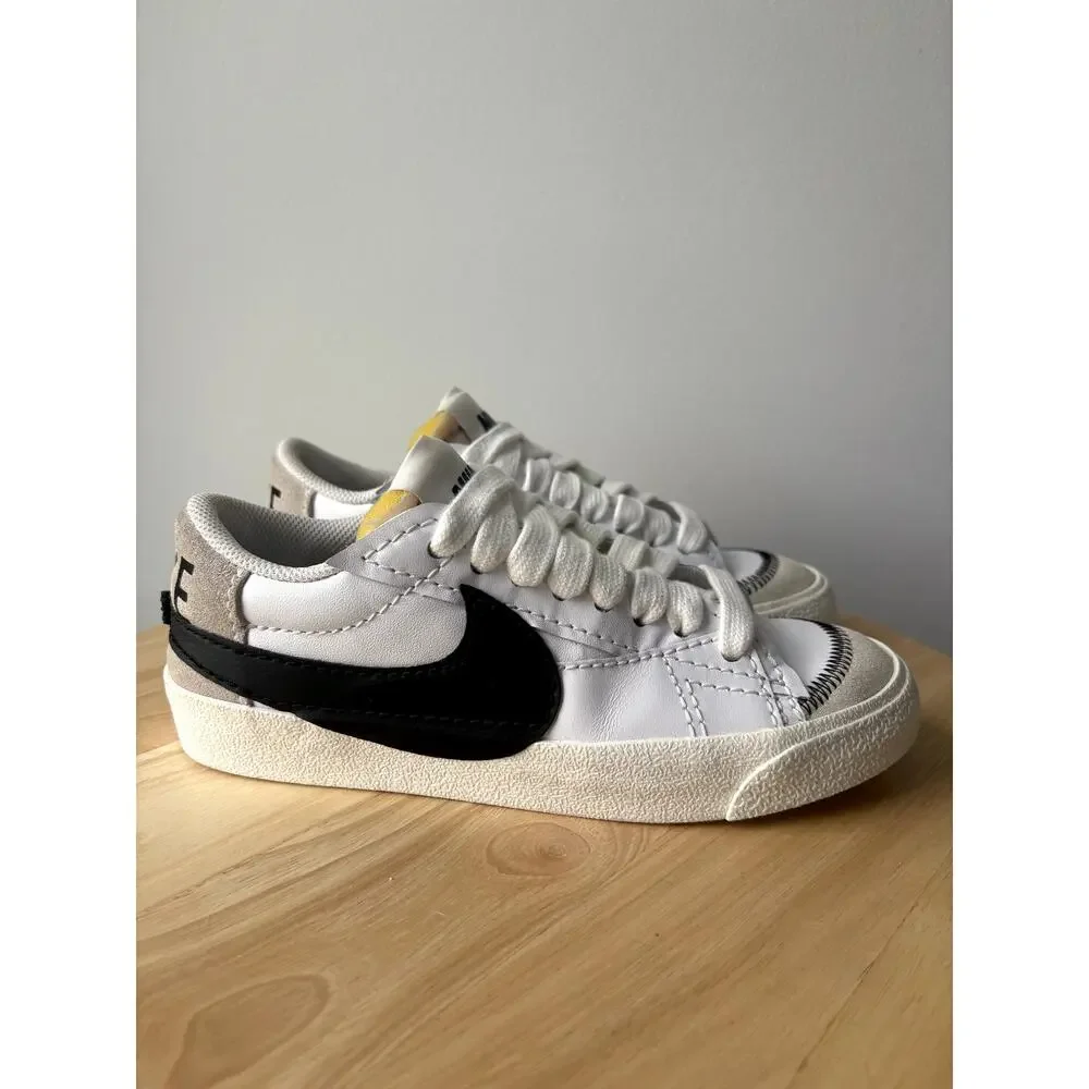 Nike Blazer Low '77 Jumbo White Black Sail Sneakers DQ1470-101 Women's Size 6